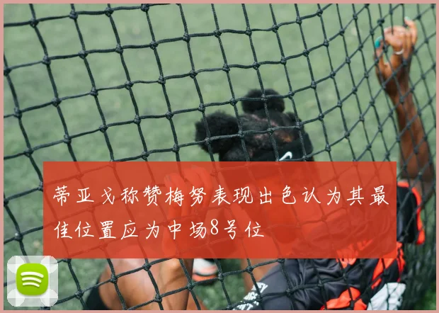 蒂亚戈称赞梅努表现出色认为其最佳位置应为中场8号位